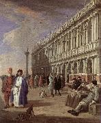CARLEVARIS, Luca The Piazzetta and the Library oil painting